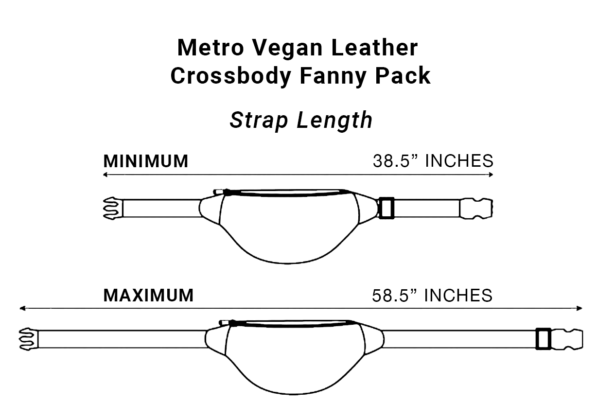 EMF Protection Cross Body Fanny Pack - Metro Vegan Leather